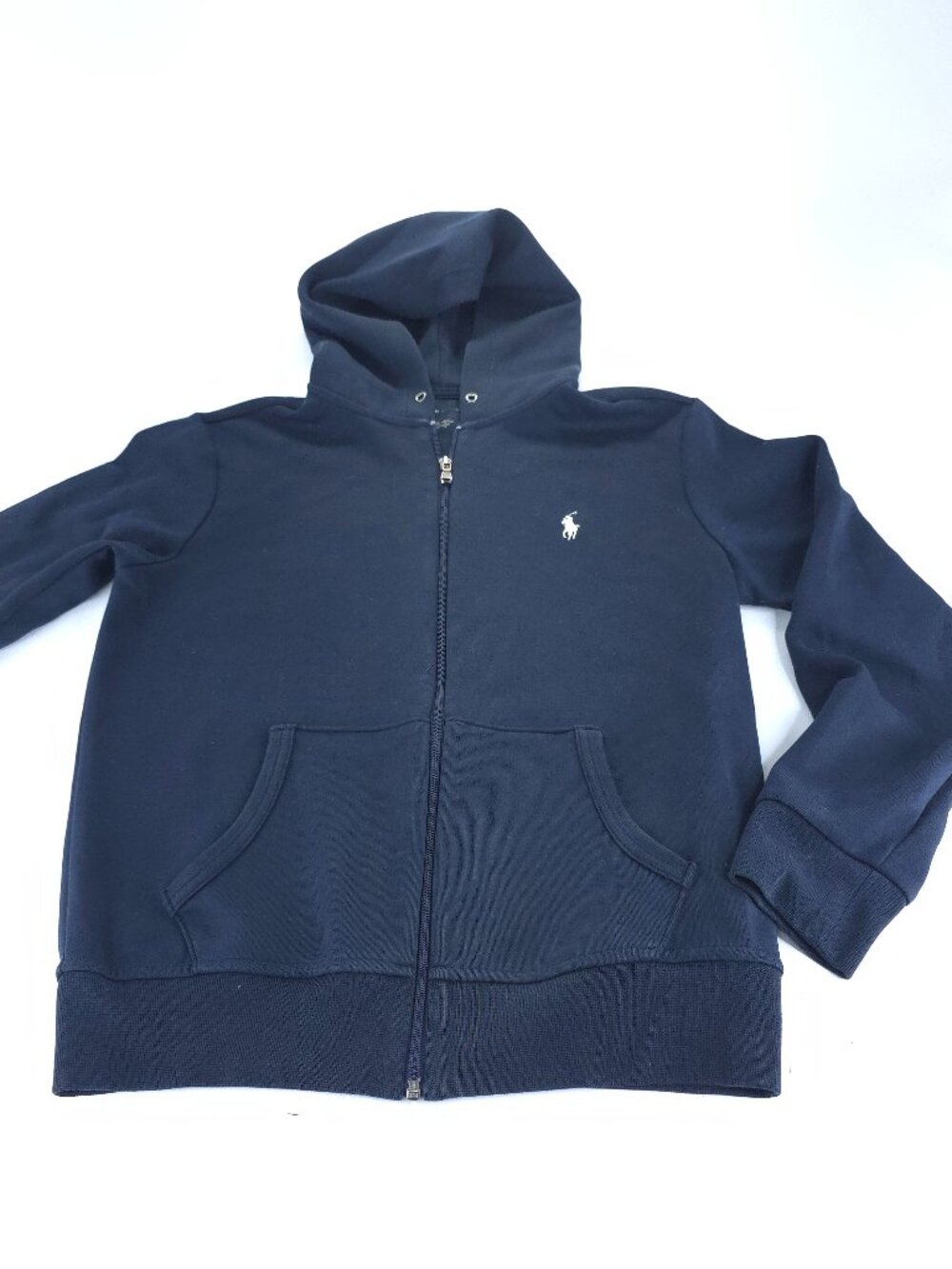 Ralph Lauren Sweater Mens S Navy Blue Pony Full Zip Hoodie Sweatshirt